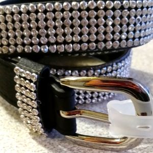 Maurices Black Rhinestone Belt